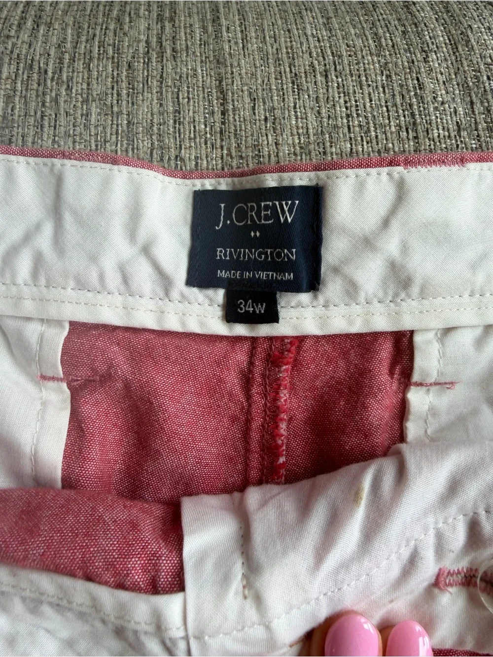 J. Crew Men's Rose Pink Flat Front Chino Shorts